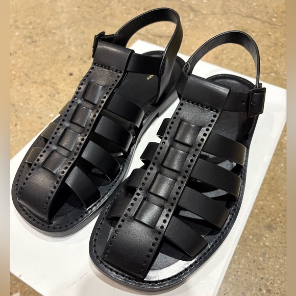 The Row Black Pablo Sandal - Picture 2 of 8